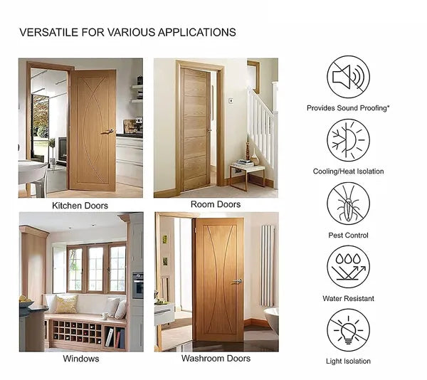 Under Door Draft Stopper – Noise & Dust Blocker | Easy to Install Weather Guard for Home & Office